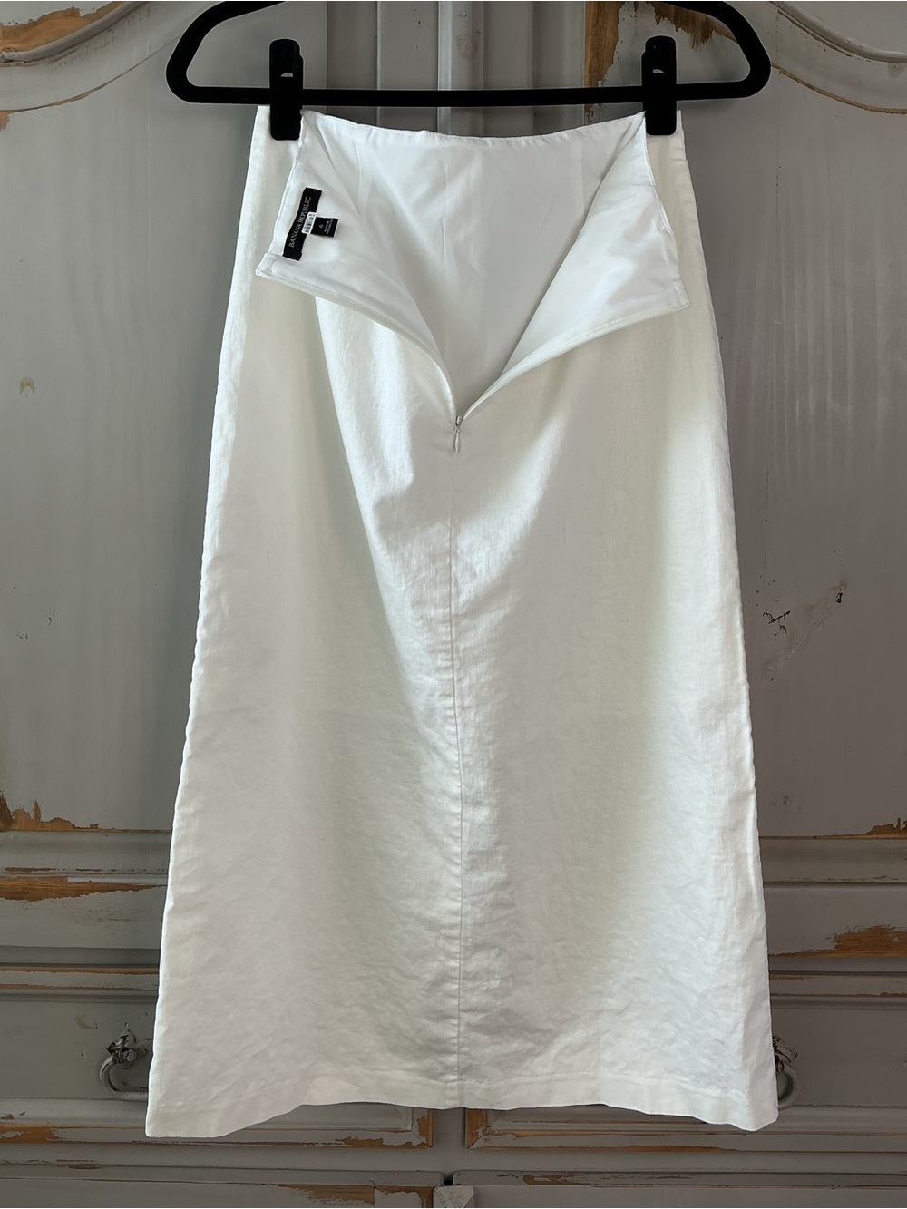 Banana Republic | Linen Blend Button Front High Rise Skirt Ivory White Size 6 - Picture 6 of 9